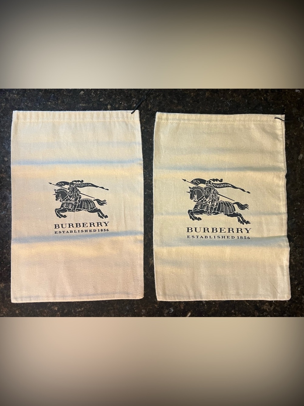2 VTG Burberry Beige Large Purse Dust Covers Bags 10x14